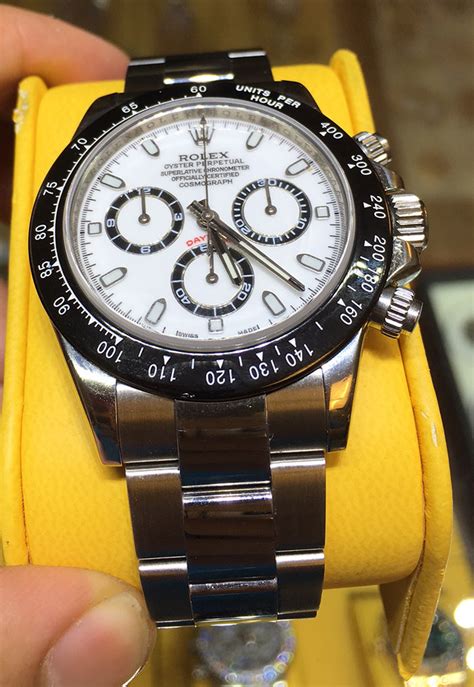 rolex daytona white face black ceramic bezel|m126506 0001.